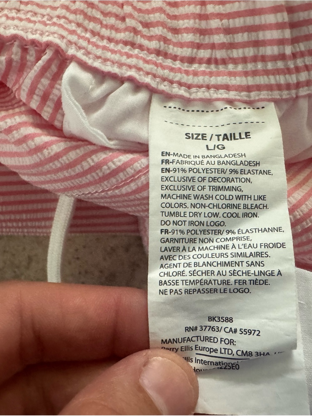 Southern Proper Pink White Seersucker Drawstring Athletic Shorts Men's Size L - Picture 7 of 8